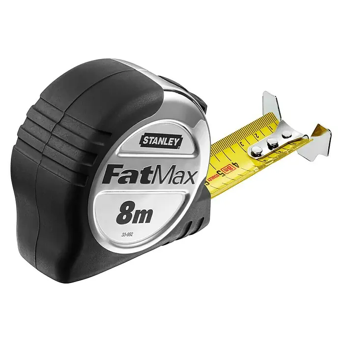 Stanley Kapselmaßband Pro Blade Armor - Länge Maßband: 8 m, Bandbreite: 32 mm - Diagonale Ansicht