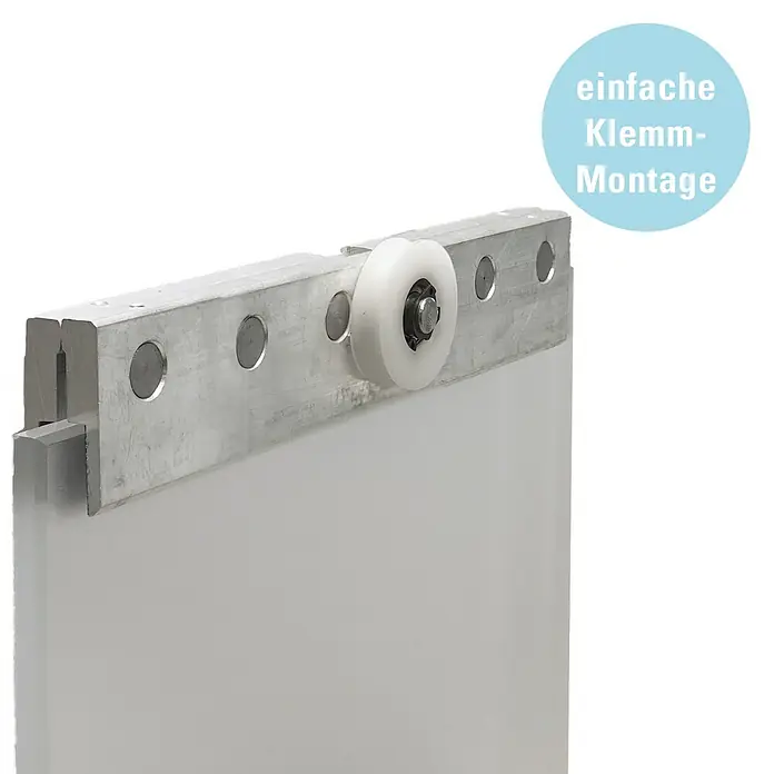Diamond Doors Tolóajtó komplett készlet - Edzett biztonsági üveg (ESG) - Közeli felvétel