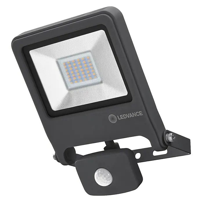 Ledvance LED-Strahler Endura Flood - Anthrazit, Sensor, 30 W, IP44 - Vorderansicht