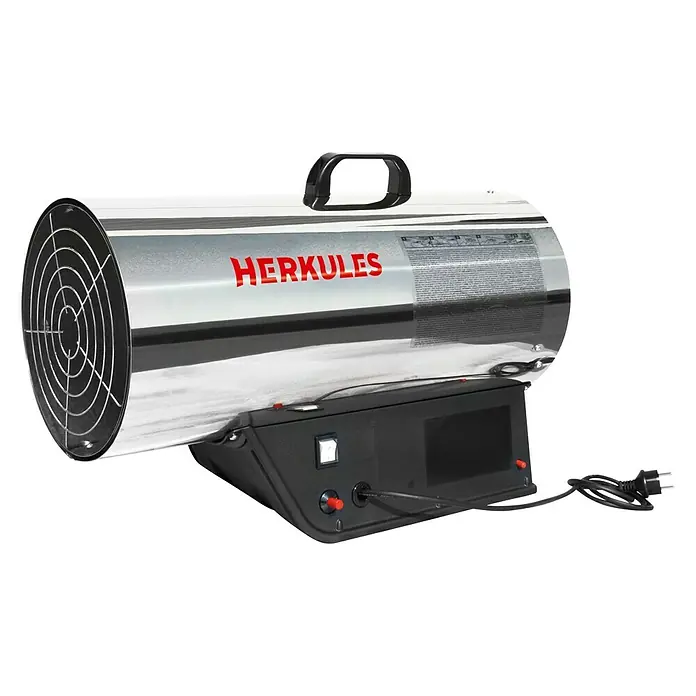 Herkules Gasheizer - 15 kW, Max. Luftleistung: 300 m³/h, Verbrauch: 1,17 kg/h - Diagonale Ansicht