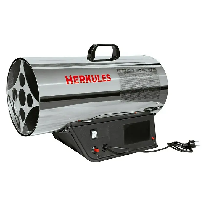 Herkules Gasheizer - 33 kW, Max. Luftleistung: 1.000 m³/h, Verbrauch: 2,34 kg/h - Diagonale Ansicht