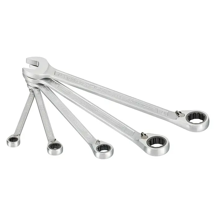 Hazet Knarren-Ringmaulschlüssel-Satz 606/5 - 5 -tlg., 8 - 19 mm - Diagonale Ansicht