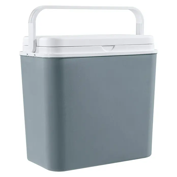 Kühlbox - L x B x H: 24 x 39 x 39 cm, Grau/Weiß, 24 l - Diagonale Ansicht
