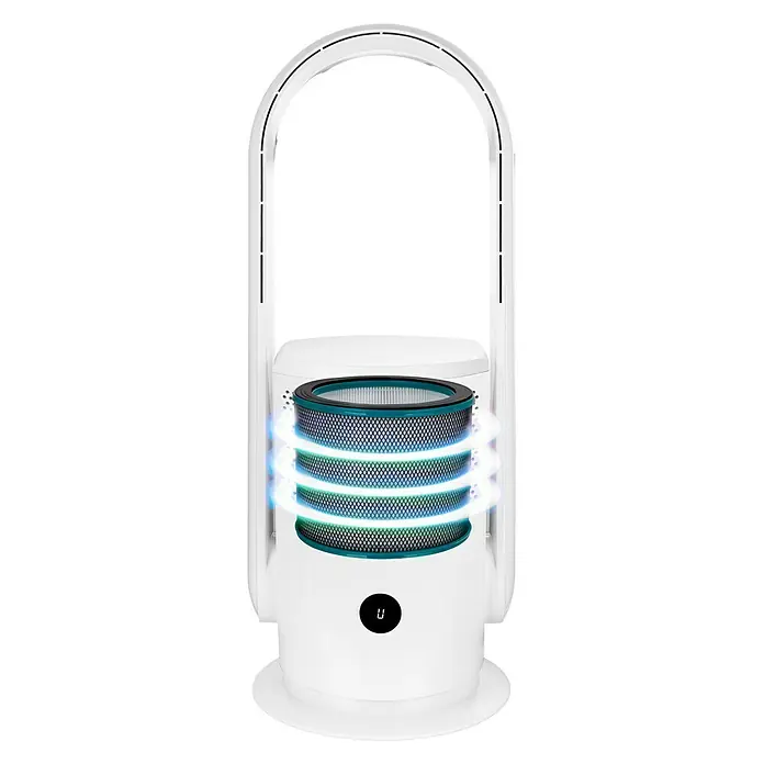 Proklima Mini-Turmventilator - Luftreinigung, Max. Luftleistung: 1.650 m³/h, Höhe: 59,2 cm, Weiß - Vorderansicht