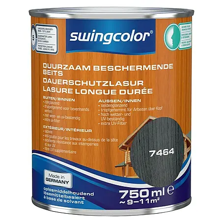 swingcolor  Houtbeschermingsbeits Duurzaam Zilver Metallic