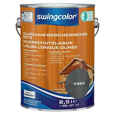 swingcolor  Houtbeschermingsbeits Duurzaam Zilver Metallic