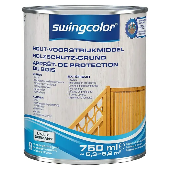 swingcolor Voorstrijk Hout Kleurloos - Kleurloos, 750 ml - Vooraanzicht