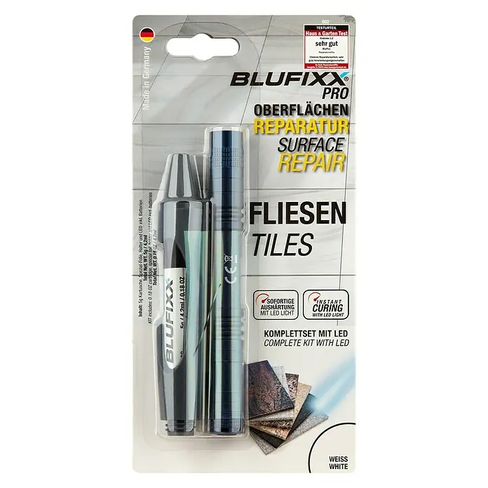 Blufixx Reparatur-Set Fliesen - Weiß, 5 g - Vorderansicht