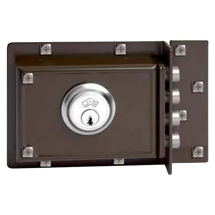 JiS Cerradura con cerrojo 230 D - Cerradura de bombín, DIN-derecha, Puerta exterior - Vista frontal