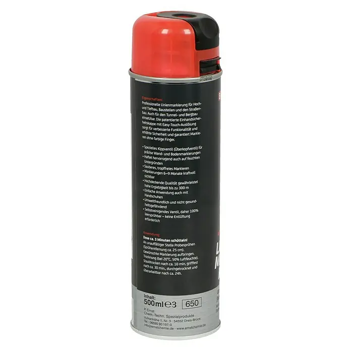 Profi Depot Linienmarkierer - Feuerrot, 500 ml - Linke Seitenansicht