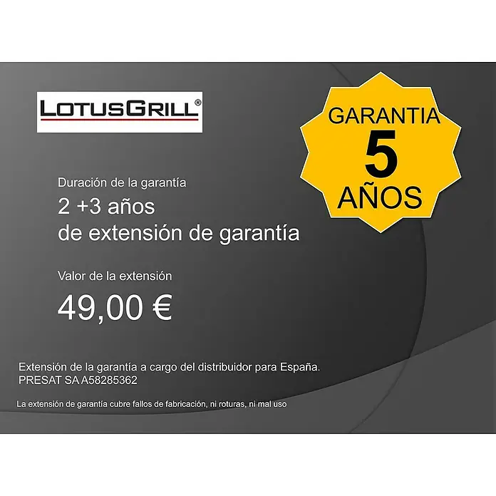 LotusGrill Barbacoa de carbón con poco humo - Acero inoxidable, Superficie parrilla: Ø 34 cm