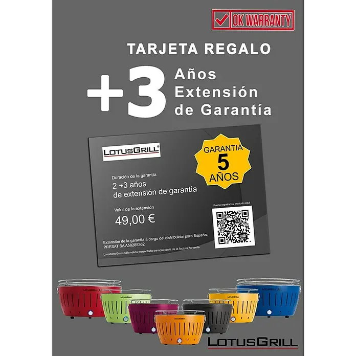 LotusGrill Barbacoa de carbón con poco humo - Acero inoxidable, Superficie parrilla: Ø 34 cm