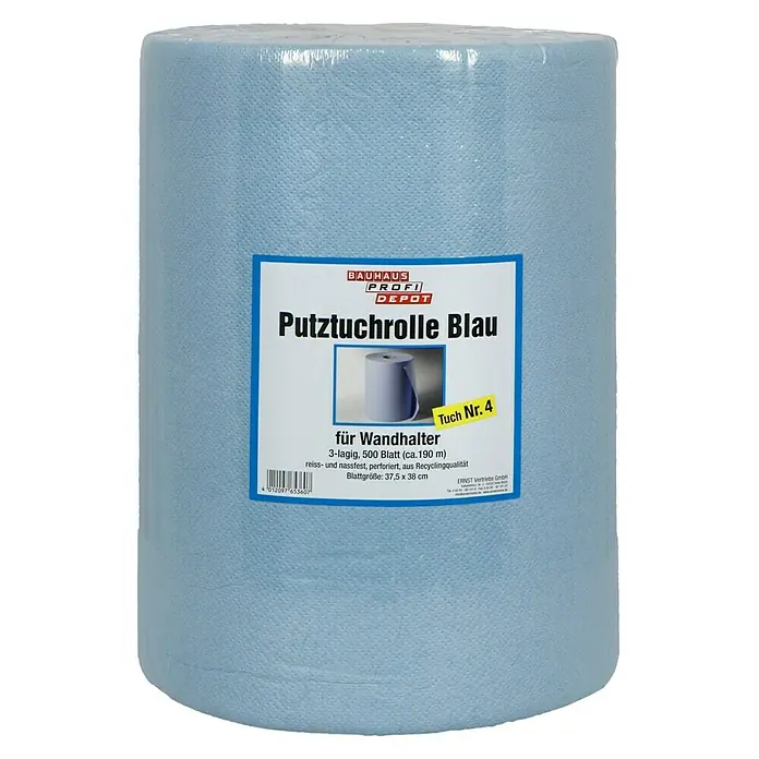 Profi Depot Putztuchrolle - Anzahl Lagen: 3 Stk., 500 Blatt, 38 x 37,5 cm - Vorderansicht