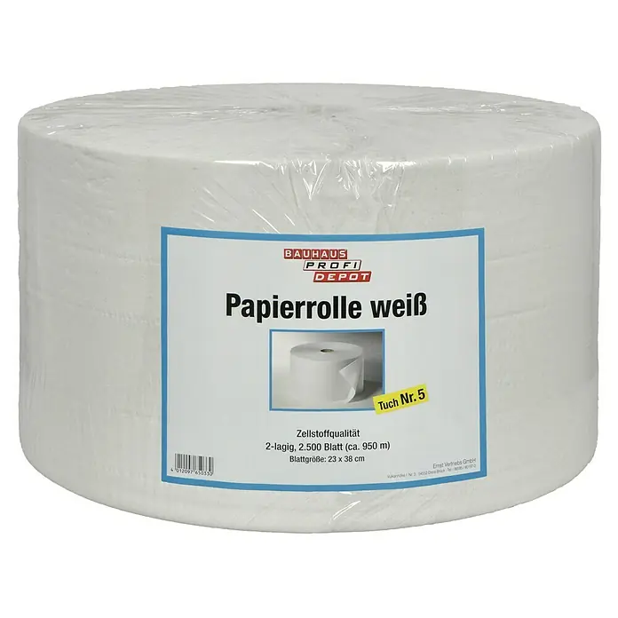 Profi Depot Papierrolle Nr. 5 - Anzahl Lagen: 2 Stk., 23 x 38 cm, 2.500 Blatt - Vorderansicht