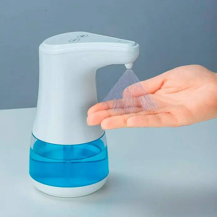 Wenko Dozator dezinfekcijskog sredstva Dial - Bijele boje, D x Š x V: 19 x 12 x 23 cm - Proizvod u upotrebi