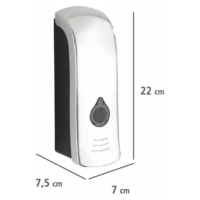 Wenko Seifenspender Ranera S - Kunststoff, Chrom, Füllmenge: 280 ml - Skizze