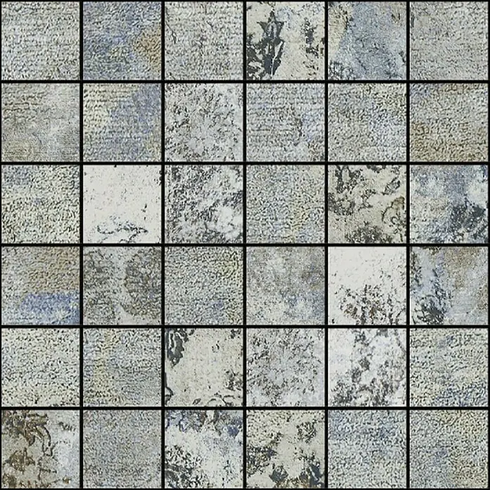 Mozaik pločica Bagdad - 29,7 x 29,7 cm, Sive boje - Detaljan prikaz
