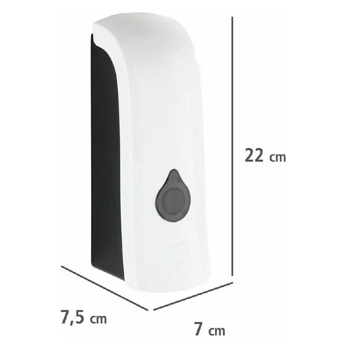 Wenko Seifenspender Ranera S - Kunststoff, Weiß, Füllmenge: 280 ml - Skizze
