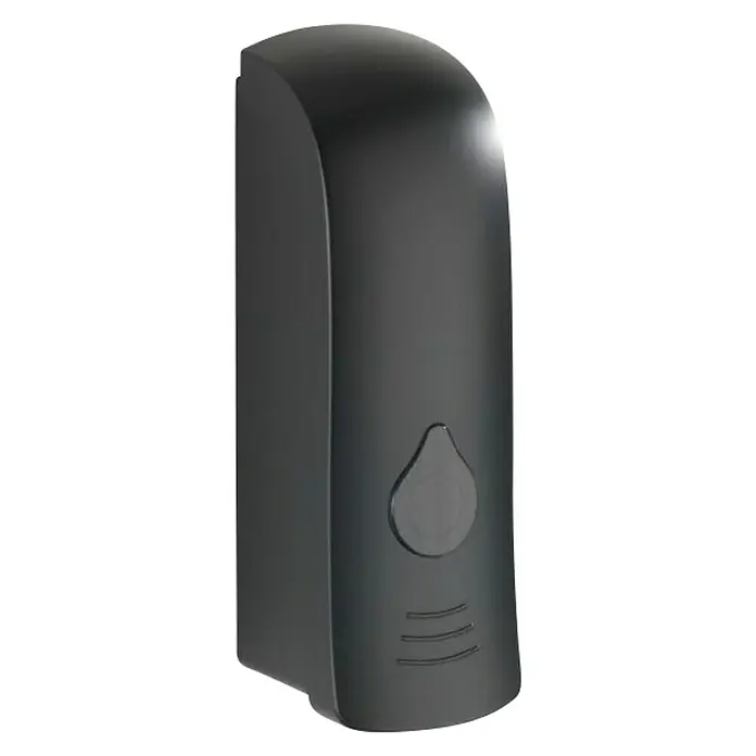 Wenko Seifenspender Ranera S - Kunststoff, Schwarz, Füllmenge: 280 ml - Diagonale Ansicht