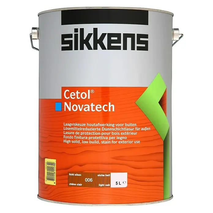 Lazura za zaštitu drva Cetol Novatech - Svijetli hrast, 5 l - Pogled sprijeda