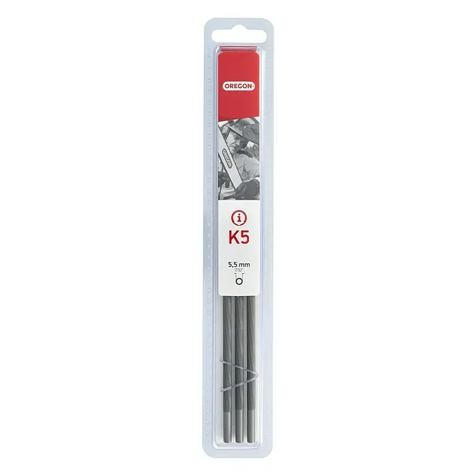Oregon Rundfeilen K5 - 3 Stk., Durchmesser: 5,5 mm - Vorderansicht