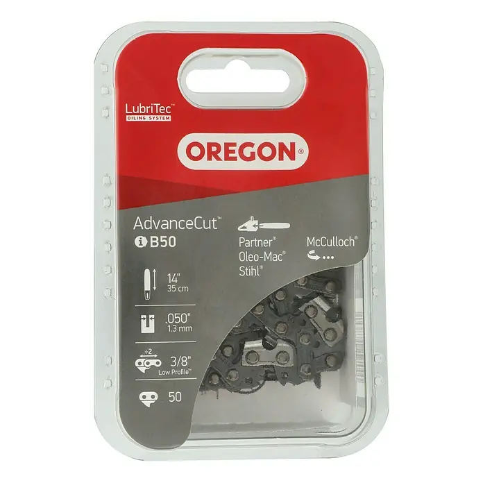 Oregon Sägekette Q91VG-50E - Schnittlänge: 35 cm, Treibglieder: 50 Stk., Nutbreite: 1,3 mm - Vorderansicht