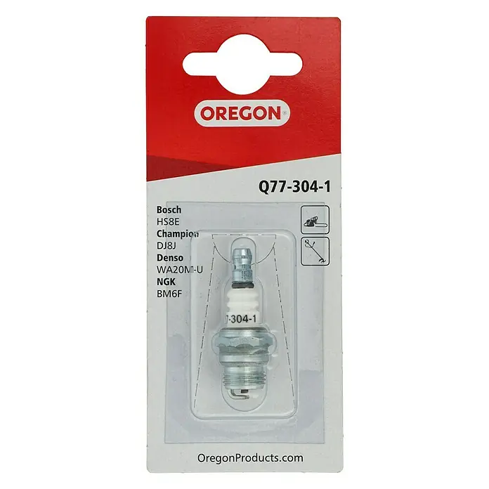 Oregon Zündkerze Q 77-304-1 - M14, Schlüsselweite: 16 mm - Vorderansicht