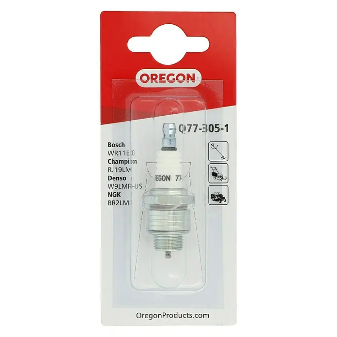 Oregon Zündkerze Q 77-305-1 - M14, Schlüsselweite: 21 mm - Vorderansicht