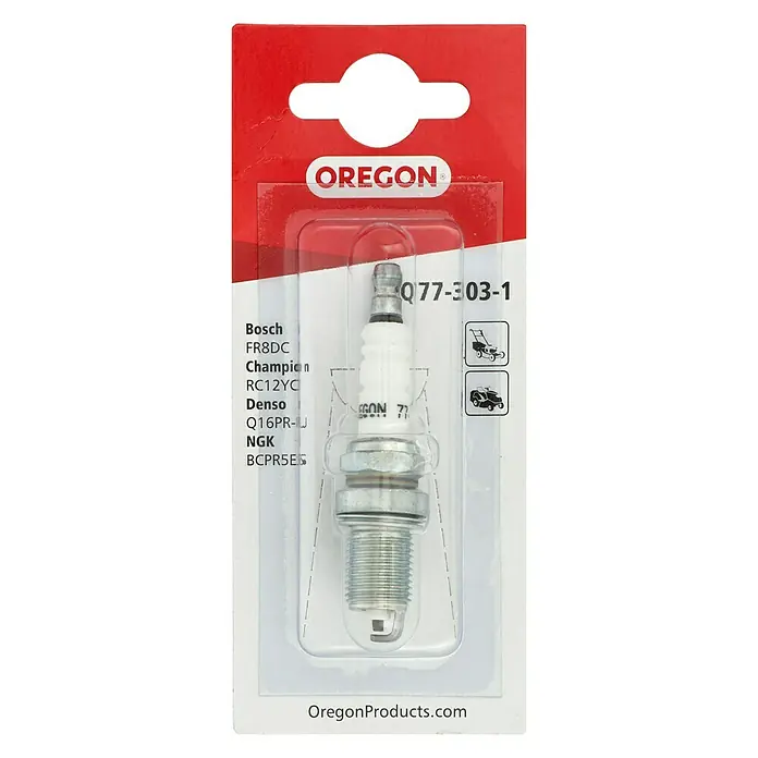 Oregon Zündkerze Q77-303-1 - M14, 19 mm, Schlüsselweite: 16 mm - Vorderansicht