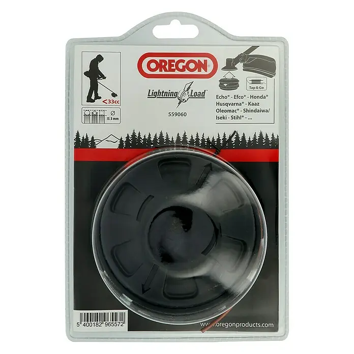 Oregon Fadenkopf Lightning Load - Schnittbreite: 10,9 cm - Draufsicht