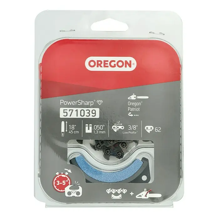 Oregon Sägekette Powersharp - Passend für: Oregon Elektro-Kettensäge Powersharp CS1500, Treibglieder: 62 Stk. - Vorderansicht