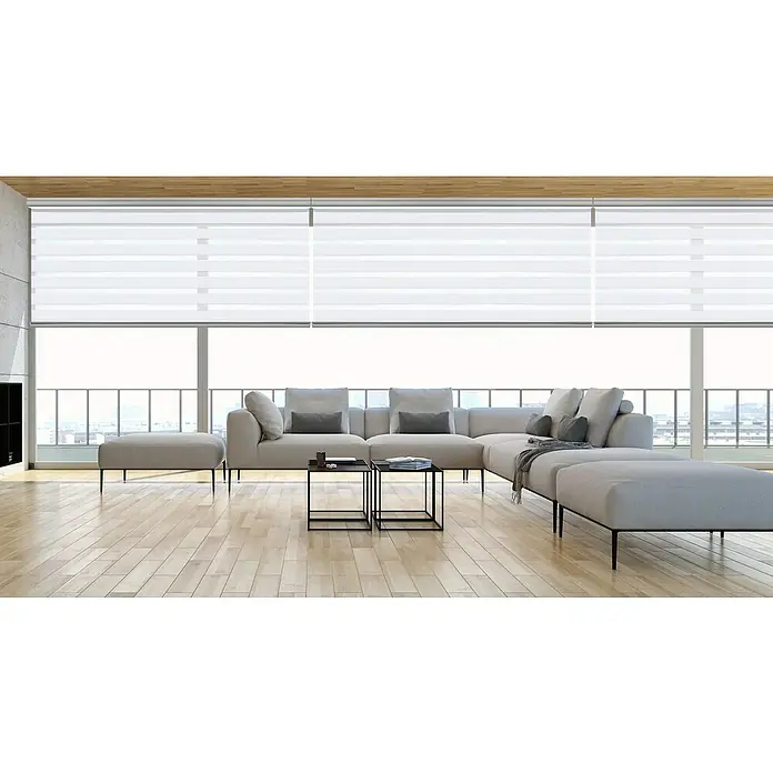 Estor noche y día Platinum - An x Al: 80 x 250 cm, Blanco - Foto ambiente
