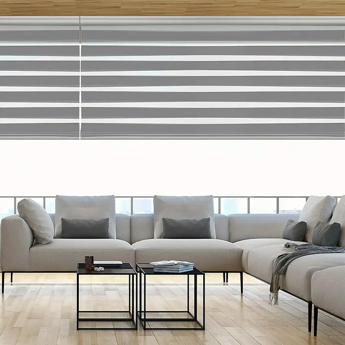 Estor noche y día Platinum - An x Al: 80 x 250 cm, Plateado - Foto ambiente