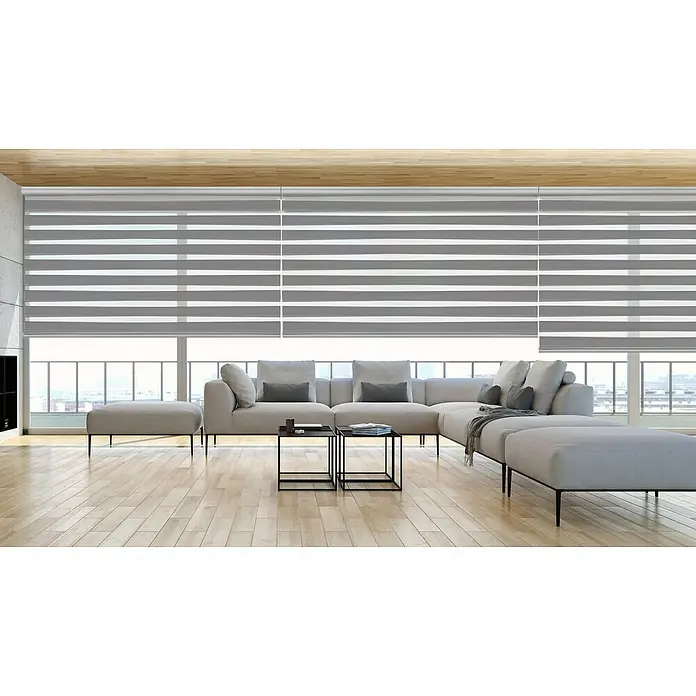 Estor noche y día Platinum - An x Al: 80 x 250 cm, Plateado - Foto ambiente