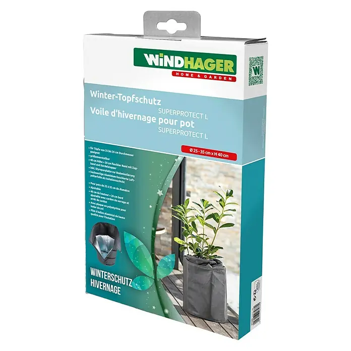 Windhager Winterschutz Topfschutz - 7,5 x 46 x 30 cm - Diagonale Ansicht