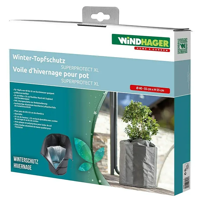 Windhager Winterschutz Topfschutz - 7,5 x 46 x 54,9 cm - Diagonale Ansicht