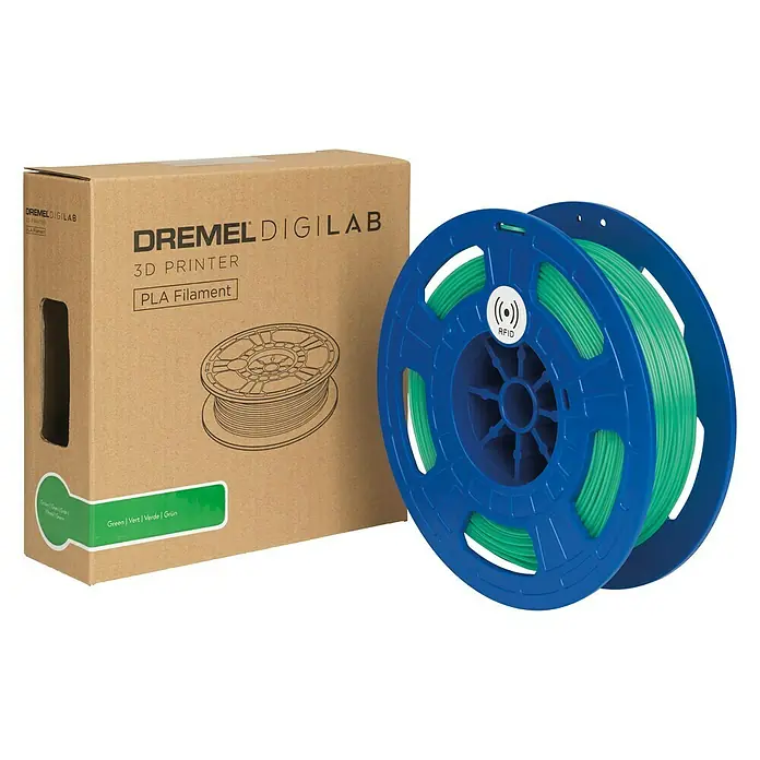 Dremel 3D-Drucker-Filament PLA-DF07 - Polylactide (PLA), Durchmesser: 1,75 mm, Grün - Diagonale Ansicht