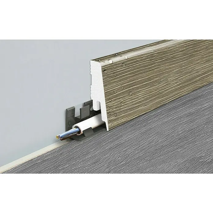 LOGOCLIC Podna kutna lajsna K58 C Starlight - 2,4 m x 18 mm x 58 mm, Ravni oblik - Detaljan prikaz