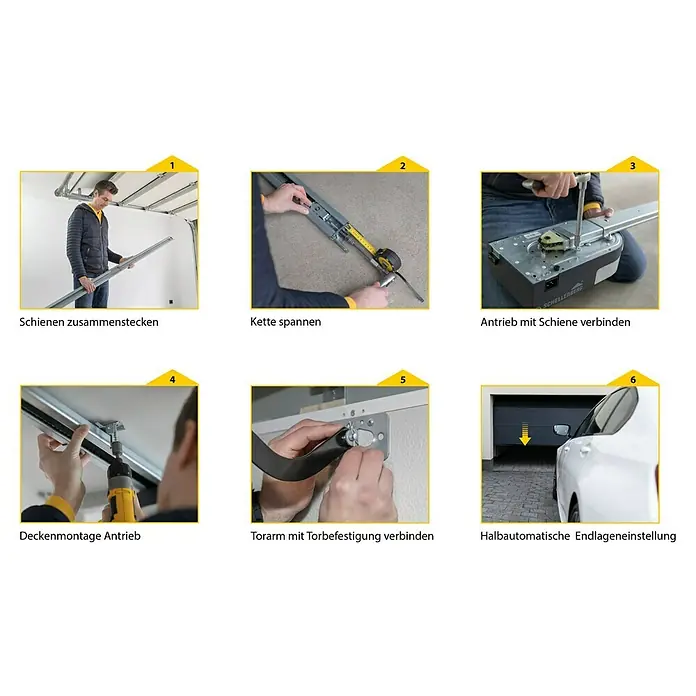 Schellenberg Garagentorantrieb Smart Drive XL - Torfläche: Max. 14 m², Zugkraft: Max. 1.000 N