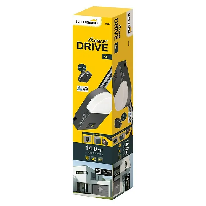 Schellenberg Garagentorantrieb Smart Drive XL - Torfläche: Max. 14 m², Zugkraft: Max. 1.000 N - Diagonale Ansicht