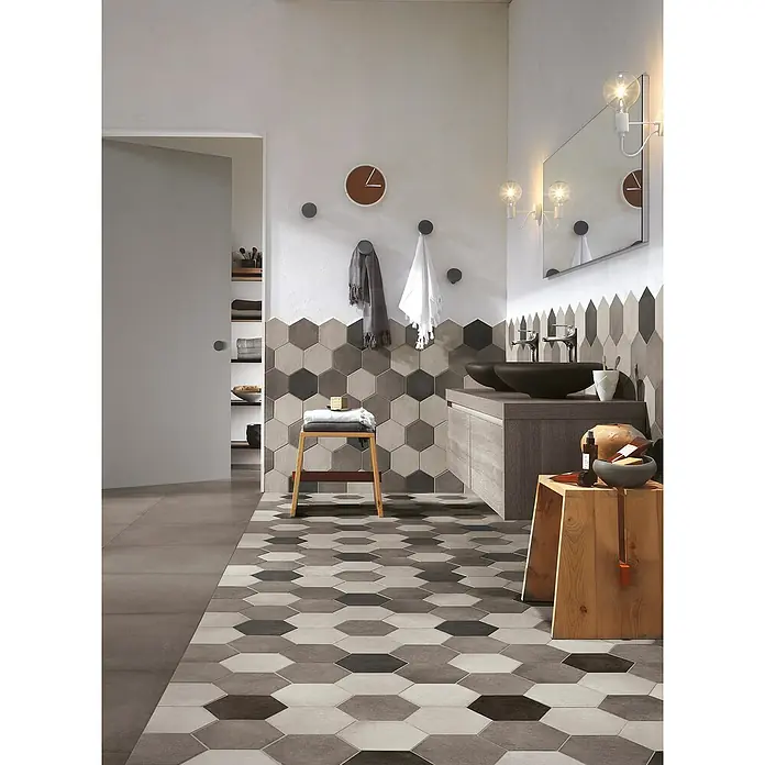 Marazzi Mosaikfliese Time - 21 x 18,2 cm, Gris, Matt - Stimmungsaufnahme