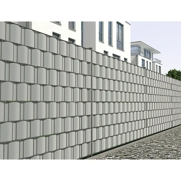 Hadra Sichtschutzstreifen - 250 x 190 cm, Grau - Stimmungsaufnahme
