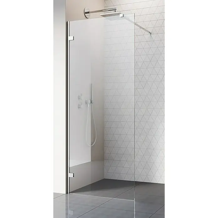 Camargue Air 2.0 Duschwand C76 - B x H: 77 x 200 cm, Beschichtet, Stärke: 8 mm, Chrom - Stimmungsaufnahme