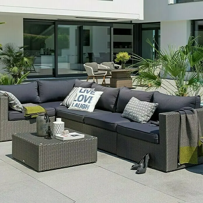 Sunfun Neila Set lounge namještaja - 6-dij., Antracit - Živopisni prikaz