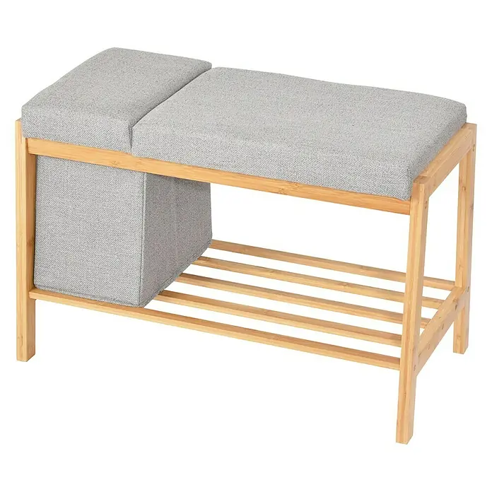 Schuhregal - L x B x H: 70,5 x 36 x 48 cm, Naturmaterialien - Diagonale Ansicht
