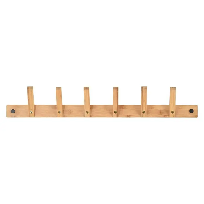 Garderobenleiste 2 in 1 - Länge: 75 cm, Anzahl Haken: 6 Stk. - Vorderansicht