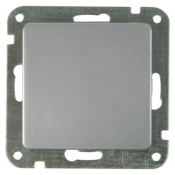 Voltomat VEGA Kreuzschalter - Silber, Glänzend, 10 A, Unterputz - Vorderansicht