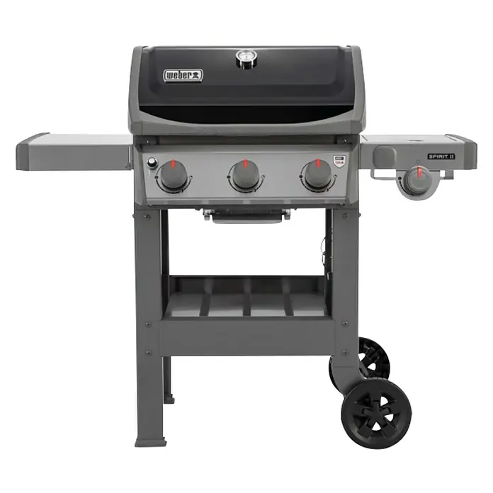 Weber Plinski roštilj Spirit II E-320 GBS - Broj plamenika: 3, Dimenzija rešetke za pečenje: 60 x 45 cm, 8,8 kW - Pogled sprijeda