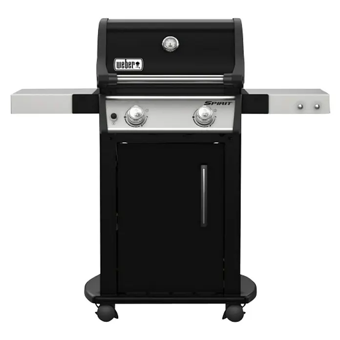 Weber Plinski roštilj Spirit E-215 GBS - Broj plamenika: 2, Dimenzija rešetke za pečenje: 52 x 45 cm, 7,7 kW - Pogled sprijeda
