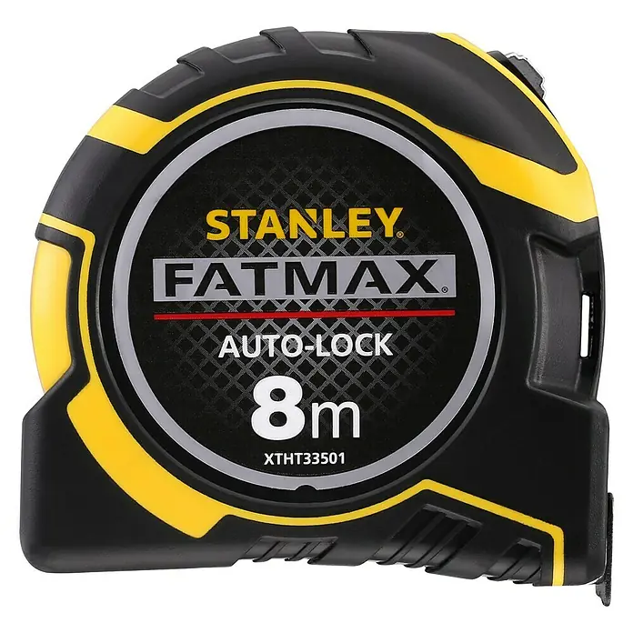 Stanley FatMax Kapselmaßband Autolock - Länge Maßband: 8 m, Bandbreite: 32 mm - Rechte Seitenansicht